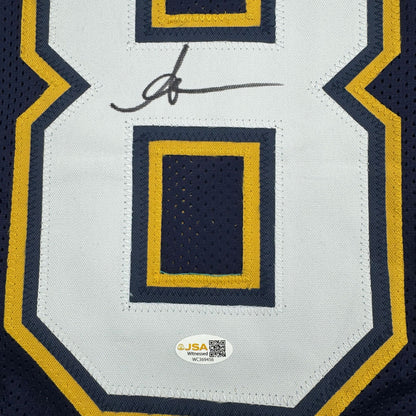Autographed/Signed Anthony Miller San Diego Los Angeles LA Navy Blue Football Jersey JSA COA