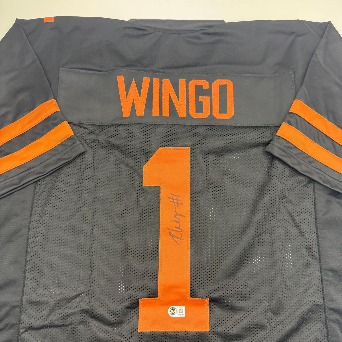 Autographed/Signed Ryan Wingo Texas Black College Football Jersey Beckett BAS COA