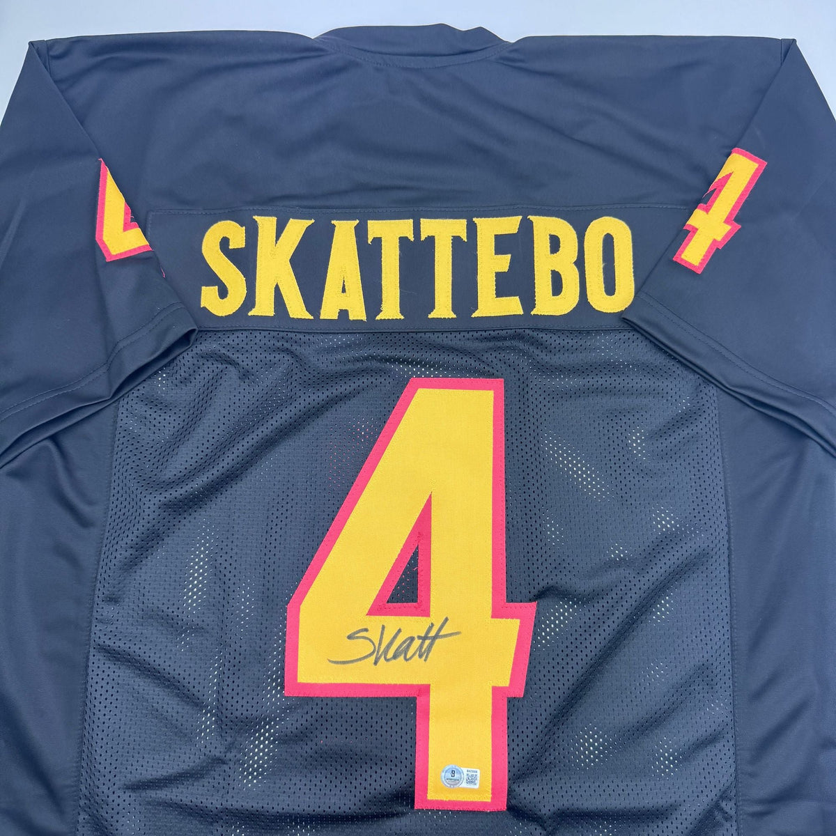 Autographed/Signed Cam Skattebo Arizona State Black College Football Jersey JSA COA