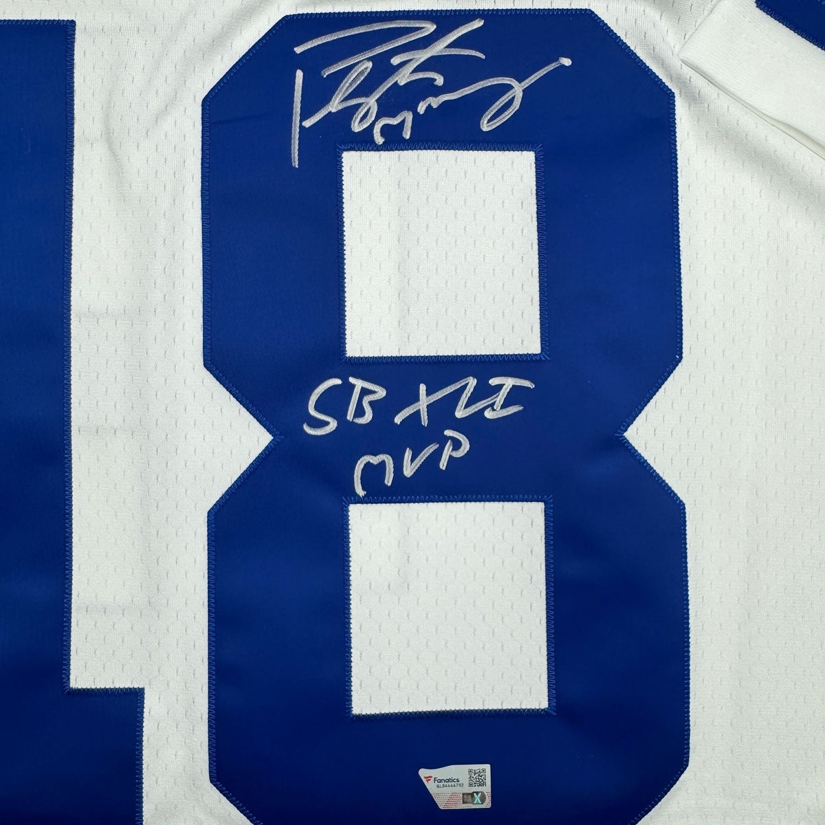 Autographed/Signed Peyton Manning Indianapolis Colts SB XLI MVP White Authentic Football Jersey Fanatics COA