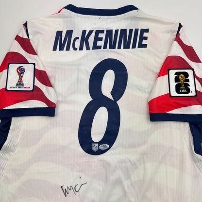 Autographed/Signed Weston McKennie White Soccer Team USA World Cup Jersey PSA/DNA COA