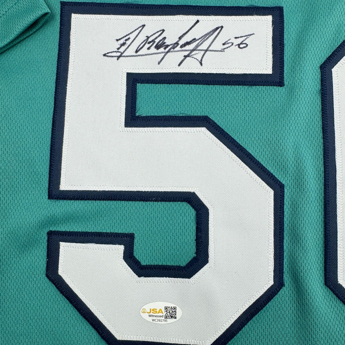 Autographed/Signed Randy Arozarena Seattle Teal Baseball Jersey JSA COA