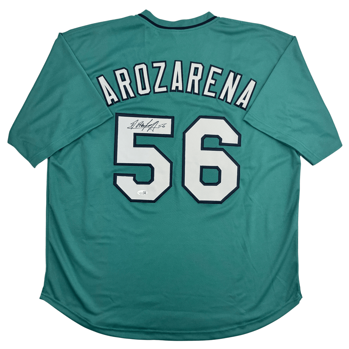 Autographed/Signed Randy Arozarena Seattle Teal Baseball Jersey JSA COA