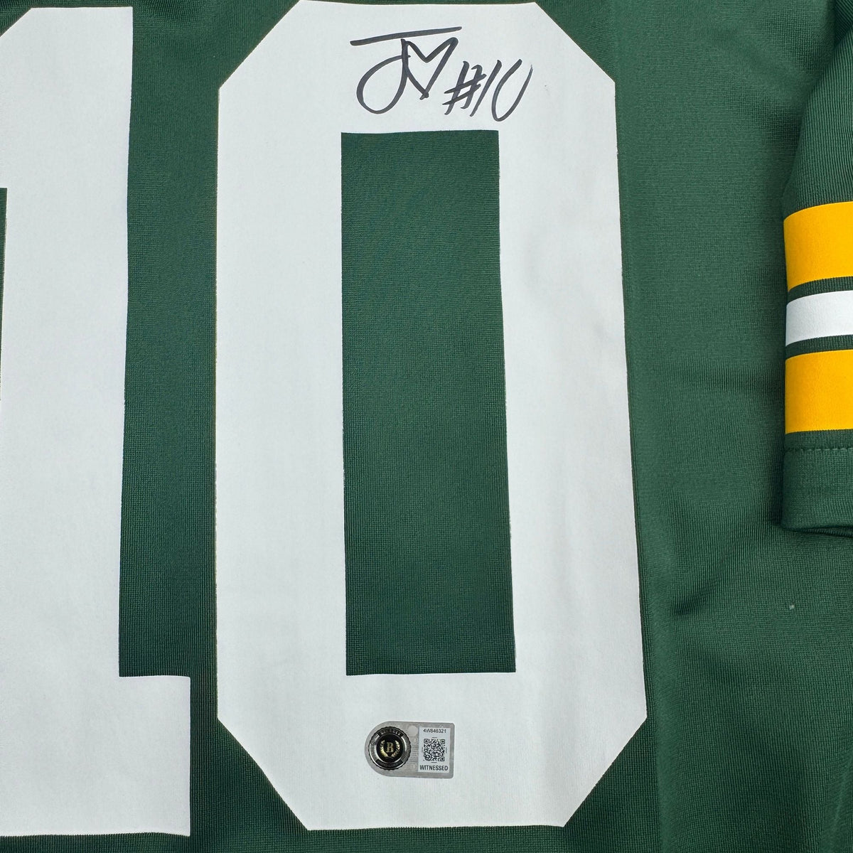 Autographed/Signed Jordan Love Green Bay Packers Green Nike Authentic Football Jersey Beckett BAS COA