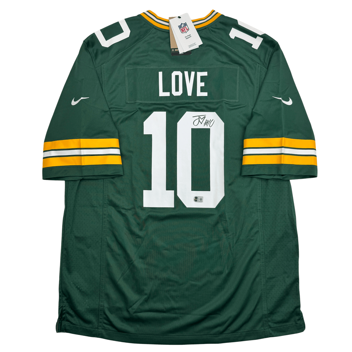 Autographed/Signed Jordan Love Green Bay Packers Green Nike Authentic Football Jersey Beckett BAS COA
