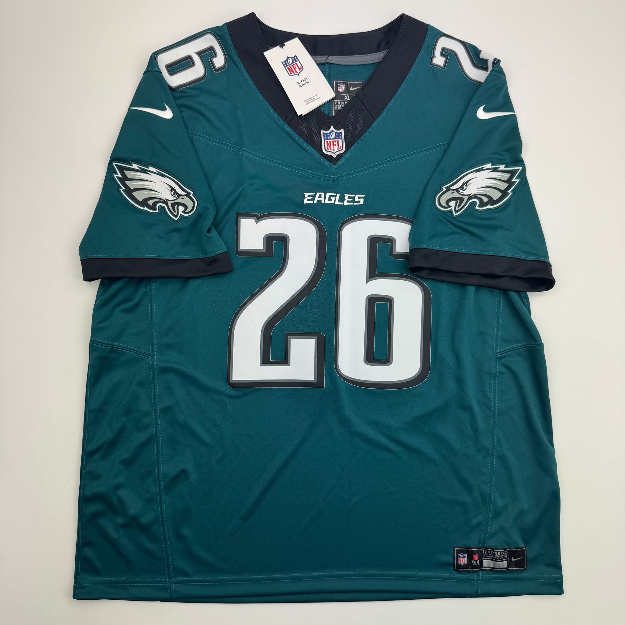 Autographed/Signed Saquon Barkley Philadelphia Eagles Green