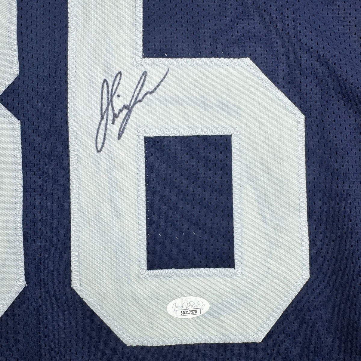 Autographed/Signed Jaylin Simpson Auburn Blue College Football Jersey JSA COA