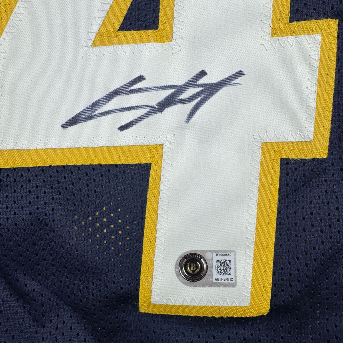 Autographed/Signed Tuli Tuipulotu San Diego Los Angeles LA Navy Blue Football Jersey JSA COA