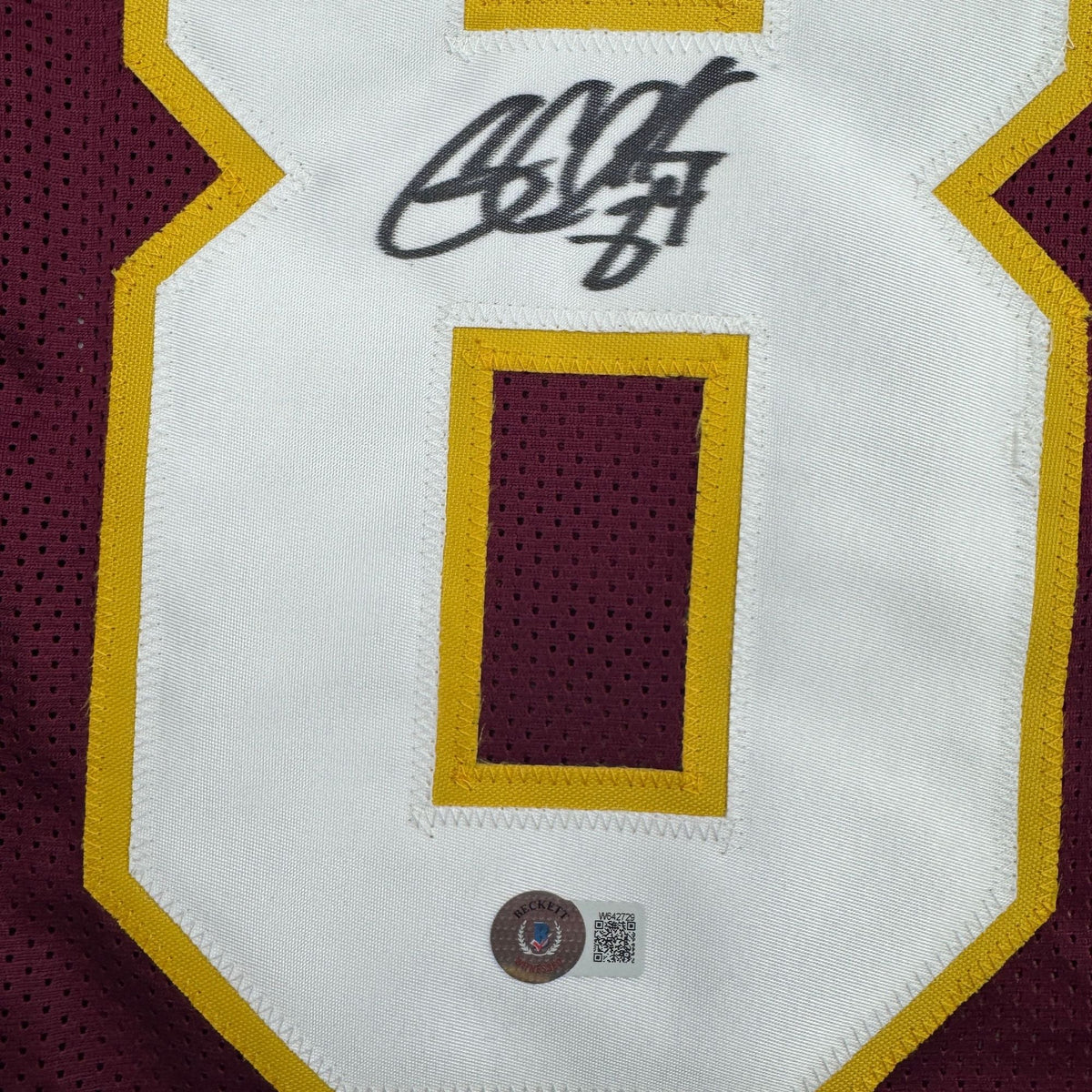 Autographed/Signed Gary Clark Washington Burgundy Football Jersey Beckett BAS COA