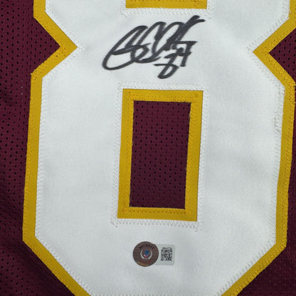 Autographed/Signed Gary Clark Washington Burgundy Football Jersey Beckett BAS COA