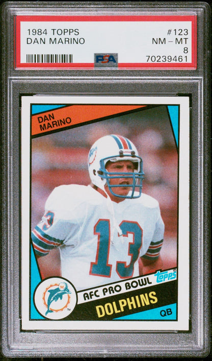 Graded 1984 Topps Dan Marino #123 Rookie RC Football Card PSA 8 NM-MT