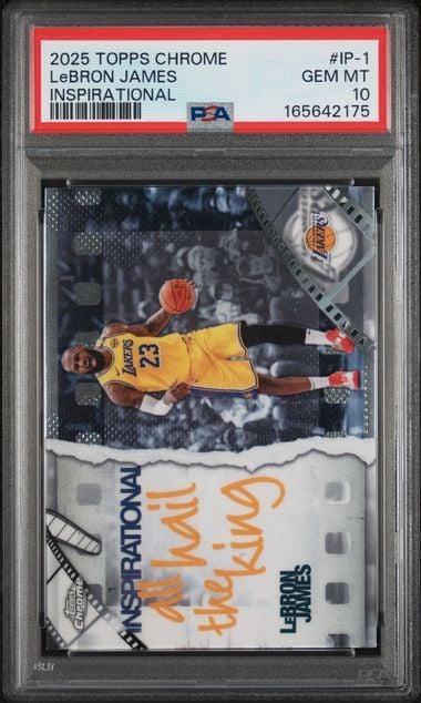 Graded 2025 Topps Chrome LeBron James #IP1 Inspirational Basketball Card PSA 10 Gem Mint