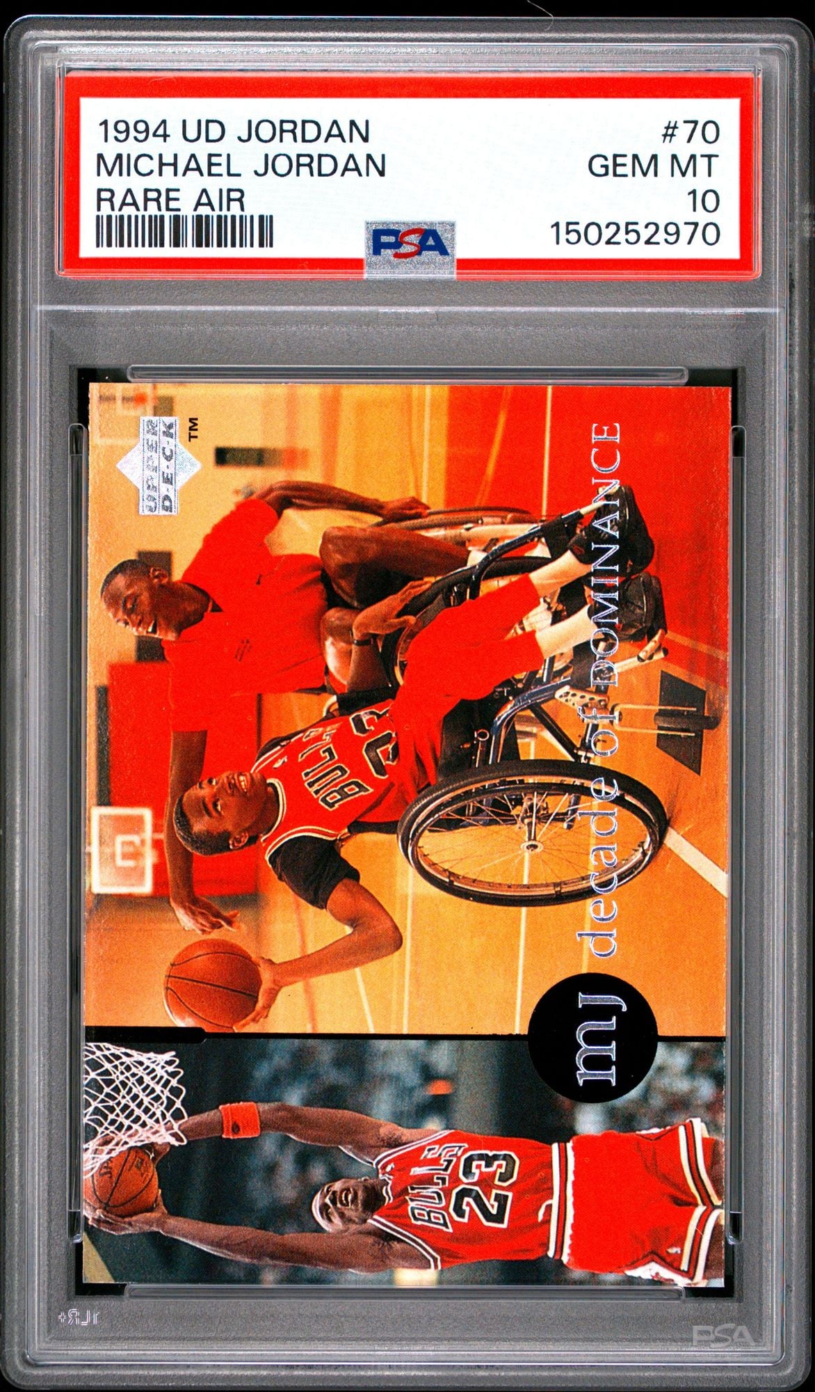 Graded 1994 Upper Deck UD Michael Jordan #70 Rare Air Basketball Card PSA 10 Gem Mint