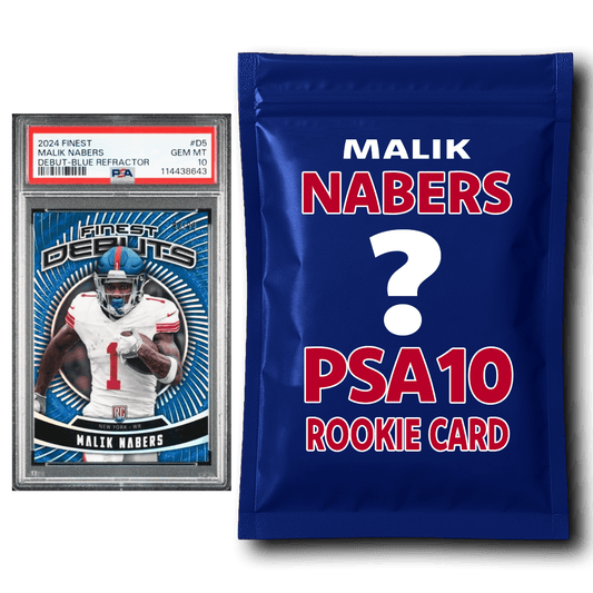 Malik Nabers PSA 10 Graded Football Rookie Card Mystery Pack