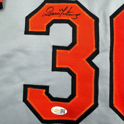 Autographed/Signed Dennis Martinez Baltimore Grey Baseball Jersey JSA COA