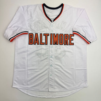 Autographed/Signed Dennis Martinez Baltimore White Baseball Jersey JSA COA