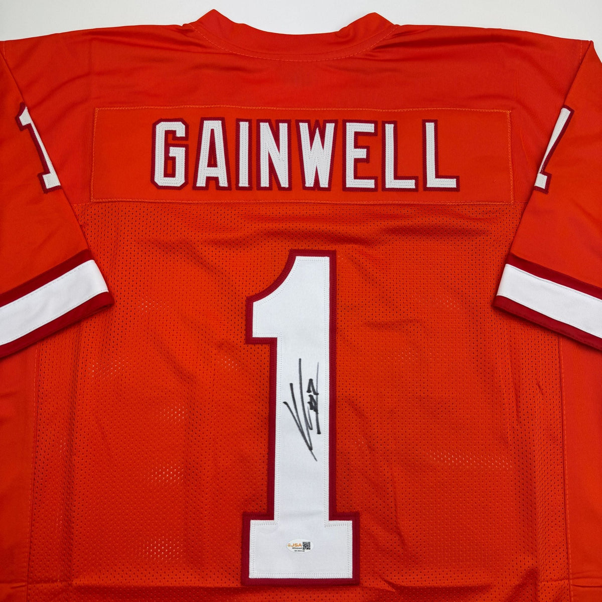 Autographed/Signed Kenneth Gainwell Tampa Bay Orange Creamsicle Retro Throwback Football Jersey JSA COA