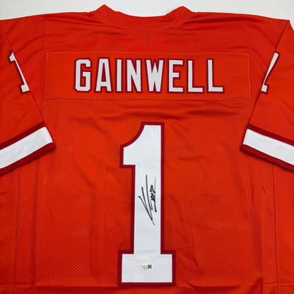 Autographed/Signed Kenneth Gainwell Tampa Bay Orange Creamsicle Retro Throwback Football Jersey JSA COA