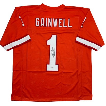 Autographed/Signed Kenneth Gainwell Tampa Bay Orange Creamsicle Retro Throwback Football Jersey JSA COA