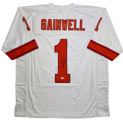 Autographed/Signed Kenneth Gainwell Tampa Bay White Throwback Football Jersey JSA COA