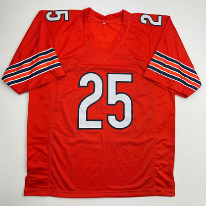 Autographed/Signed Kyle Monangai Chicago Orange Football Jersey JSA COA