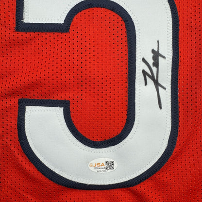 Autographed/Signed Kyle Monangai Chicago Orange Football Jersey JSA COA