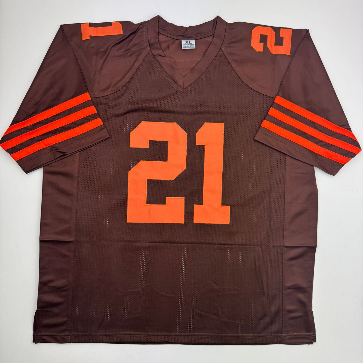Autographed/Signed Denzel Ward Cleveland Color Rush Football Jersey Beckett BAS COA