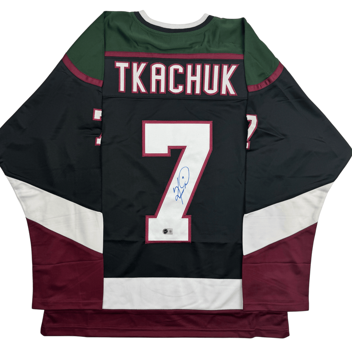 Autographed/Signed Keith Tkachuk Phoenix Black Hockey Jersey Beckett BAS COA