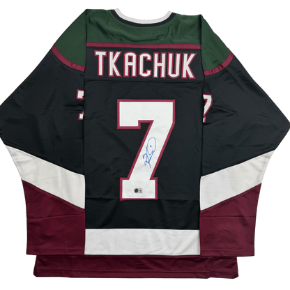 Autographed/Signed Keith Tkachuk Phoenix Black Hockey Jersey Beckett BAS COA