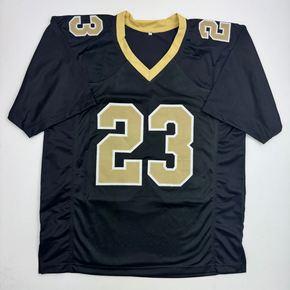 Autographed/Signed Marshon Lattimore New Orleans Black Football Jersey Beckett BAS COA