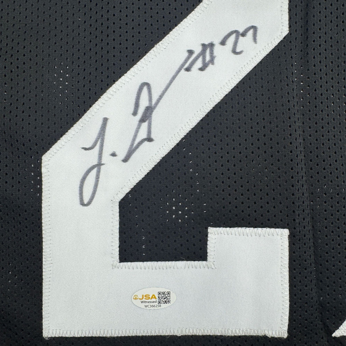 Autographed/Signed Leonard Fournette Jacksonville Black Football Jersey JSA COA