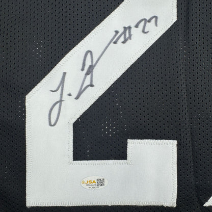 Autographed/Signed Leonard Fournette Jacksonville Black Football Jersey JSA COA