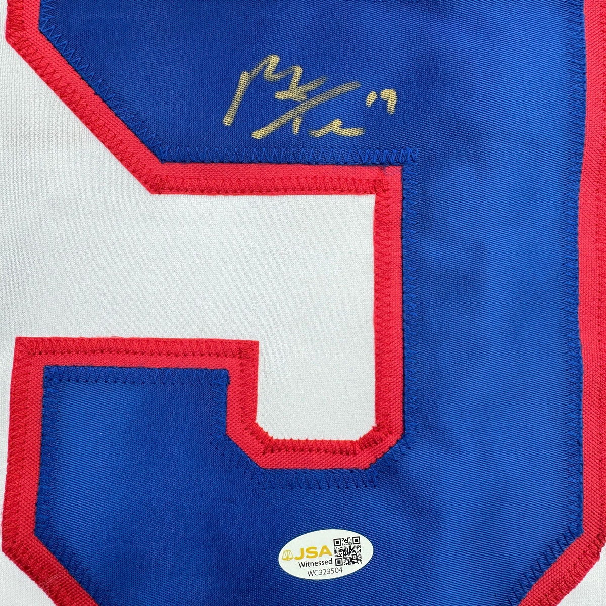 Autographed/Signed Matthew Tkachuk USA United States 2026 Olympics Gold Medal White Hockey Jersey JSA COA