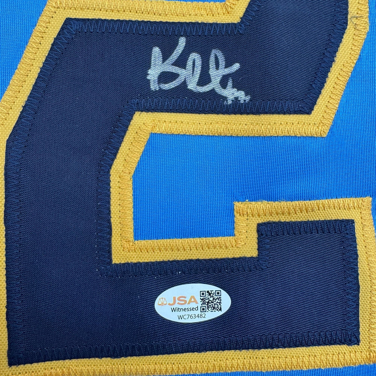 Autographed/Signed Kyle Harrison Milwaukee Light Blue Baseball Jersey JSA COA