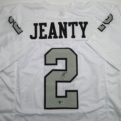 Autographed/Signed Ashton Jeanty Las Vegas Oakland Color Rush Football Jersey Beckett BAS COA