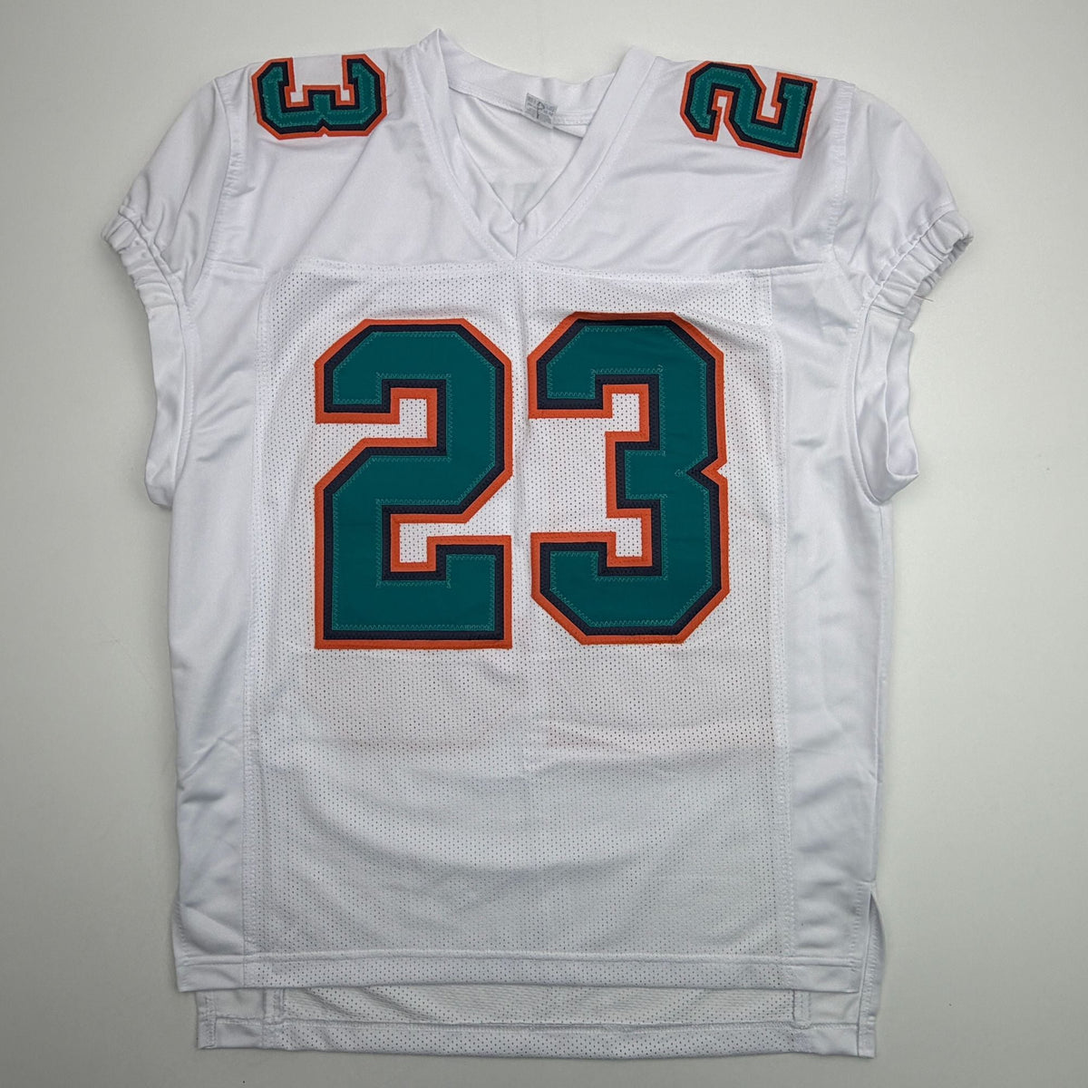 Autographed/Signed Jay Ajayi Miami White Football Jersey JSA COA