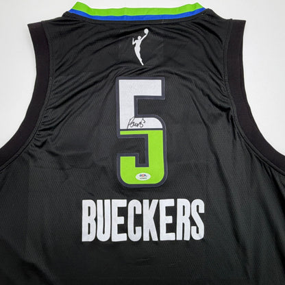 Autographed/Signed Paige Bueckers Dallas Wings Black Rebel Edition Basketball Jersey PSA/DNA COA