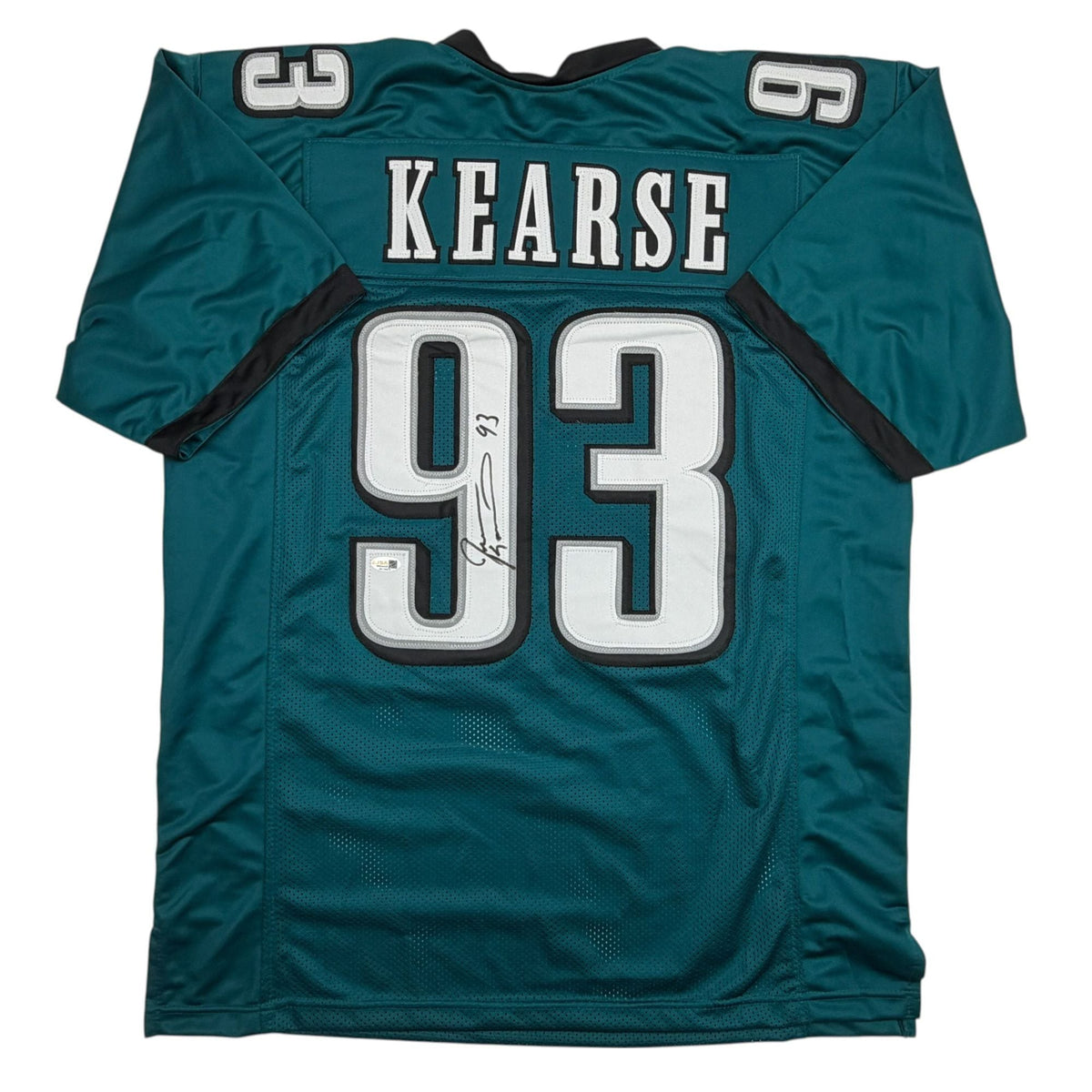Autographed/Signed Jevon Kearse Philadelphia Green Football Jersey JSA COA