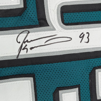 Autographed/Signed Jevon Kearse Philadelphia Green Football Jersey JSA COA