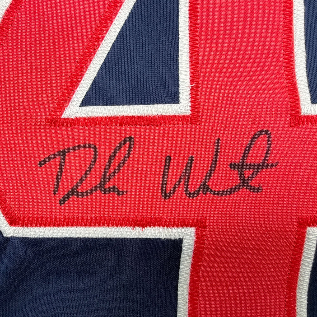 Autographed/Signed Deshaun Watson Houston Blue Color Rush Football Jersey Beckett BAS COA