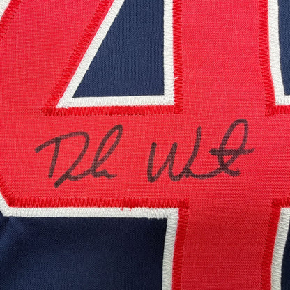 Autographed/Signed Deshaun Watson Houston Blue Color Rush Football Jersey Beckett BAS COA