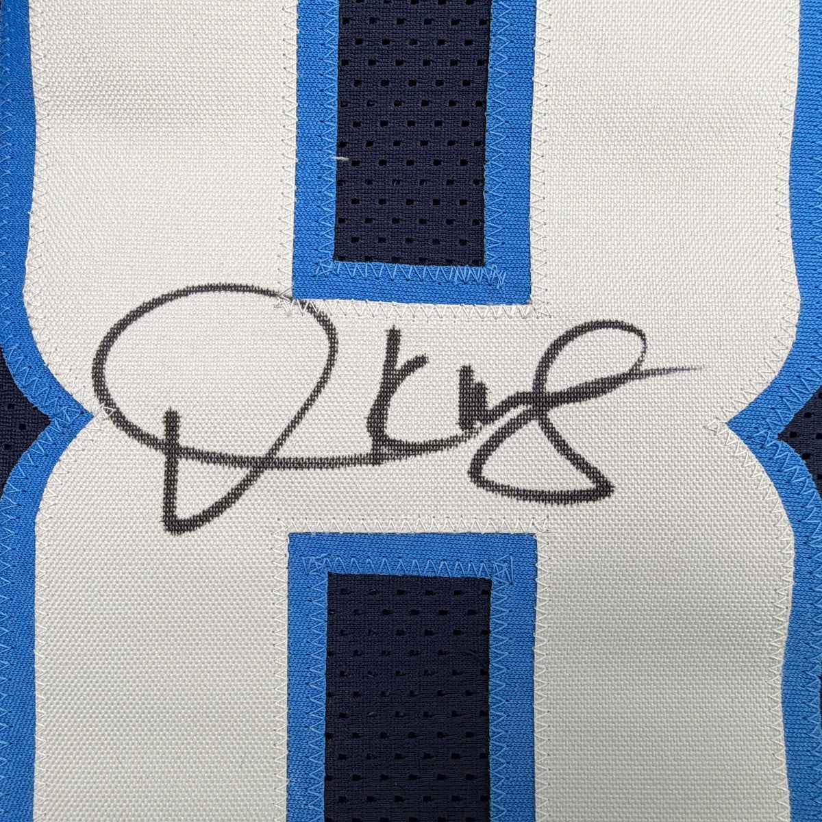 Autographed/Signed Derrick Mason Tennessee Navy Blue Football Jersey JSA COA