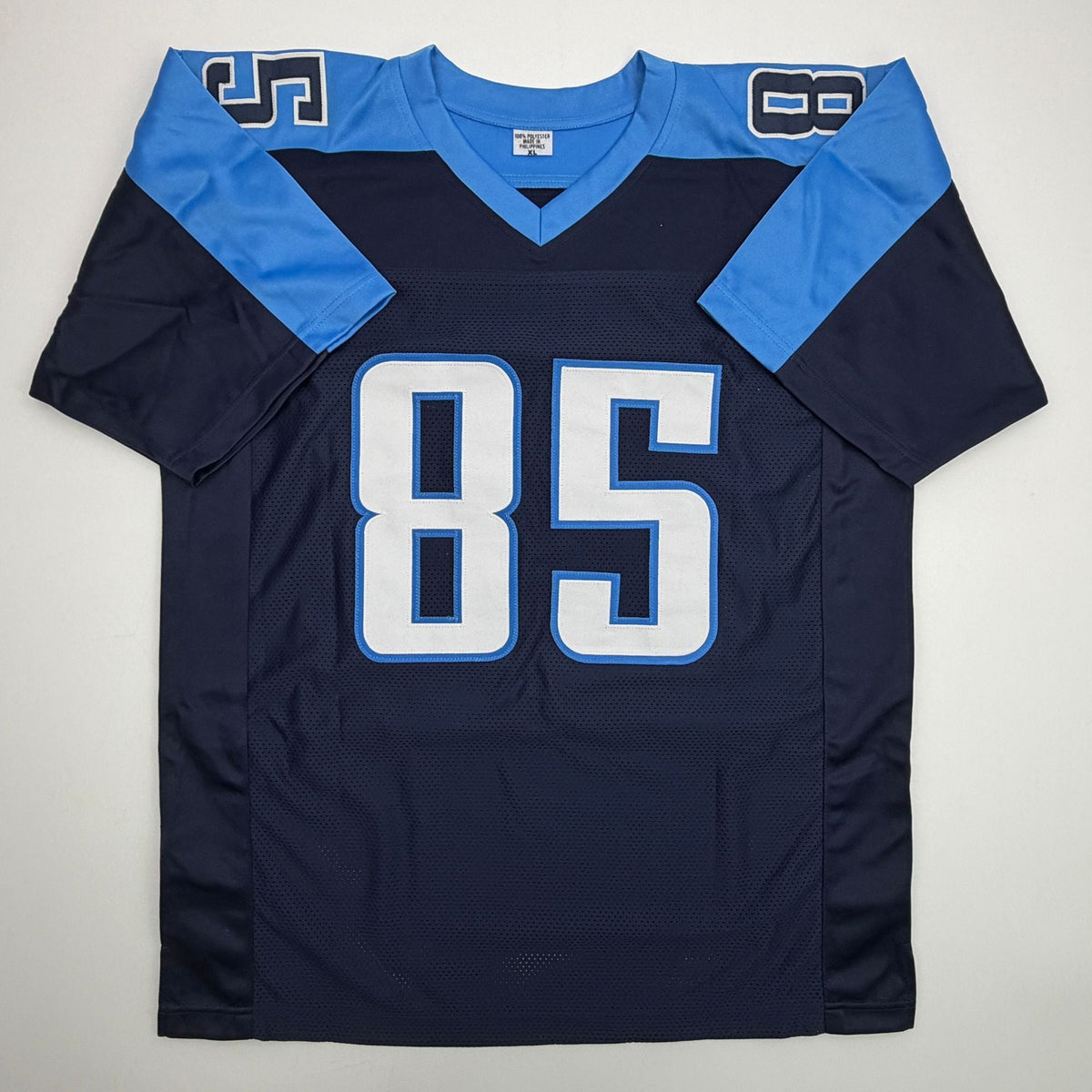 Autographed/Signed Derrick Mason Tennessee Navy Blue Football Jersey JSA COA