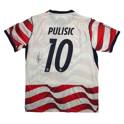 Autographed/Signed Christian Pulisic White Soccer Team USA World Cup Jersey PSA/DNA COA