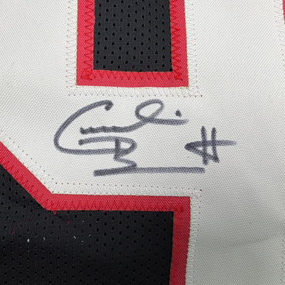Autographed/Signed Cornelius Bennett Atlanta Black Football Jersey JSA COA