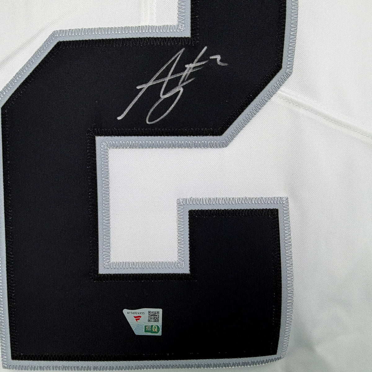 Autographed/Signed Ashton Jeanty Oakland Las Vegas White Authentic Football Jersey Fanatics COA