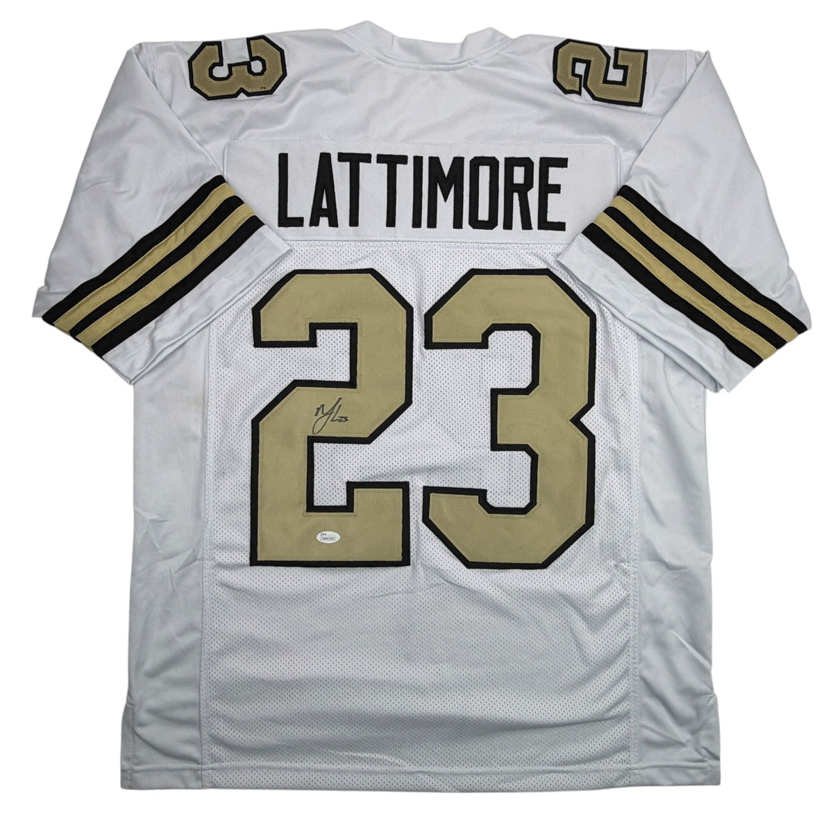 Autographed/Signed Marshon Lattimore New Orleans Color Rush Football Jersey JSA COA
