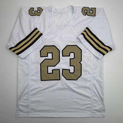 Autographed/Signed Marshon Lattimore New Orleans Color Rush Football Jersey JSA COA