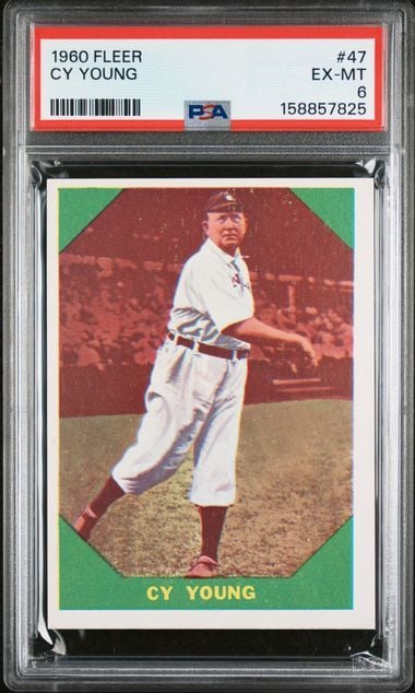 Graded 1960 Fleer Cy Young #47 Baseball Card PSA 6 EX-MT