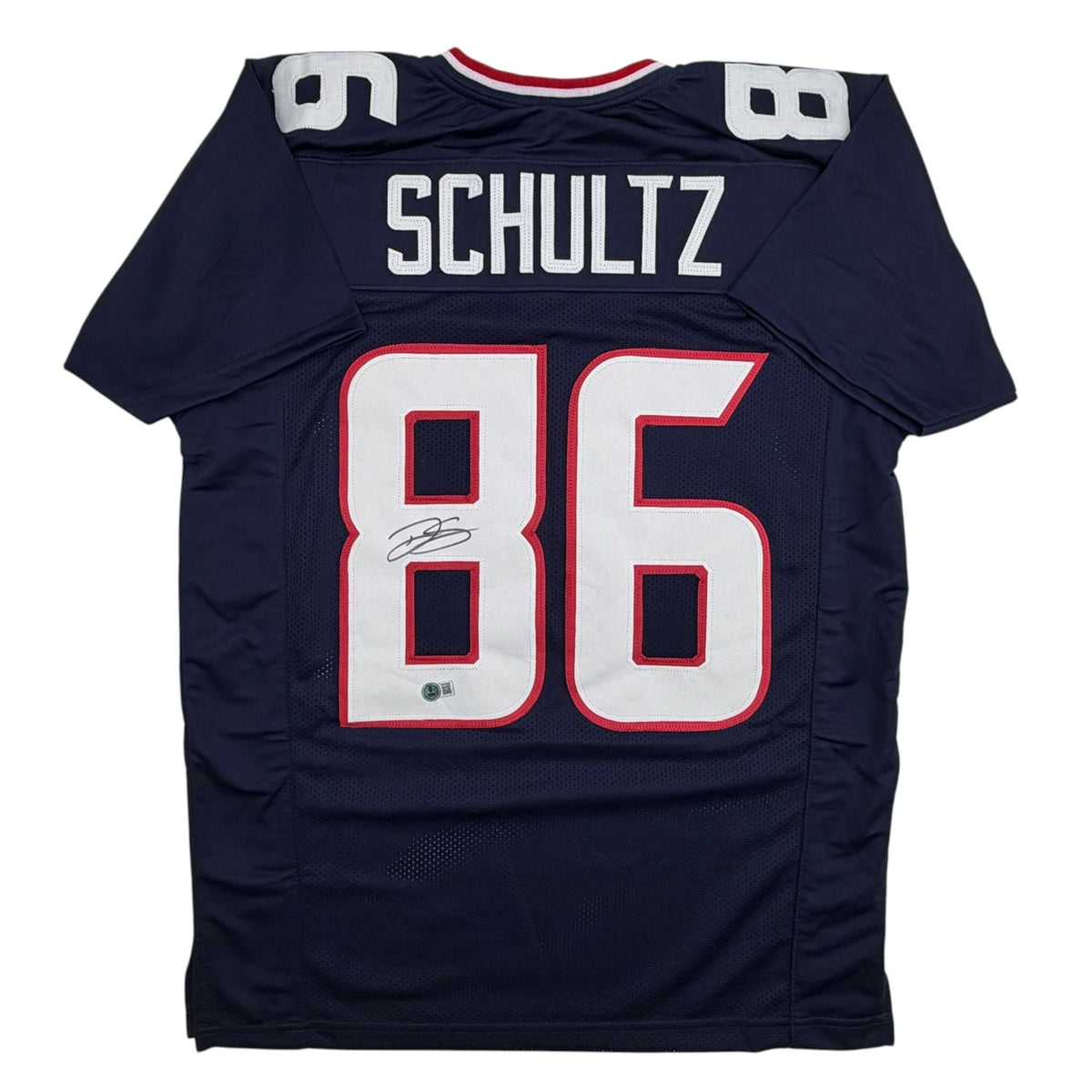 Autographed/Signed Dalton Schultz Houston Blue Football Jersey Beckett BAS COA